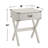 Side Table With Metal Corners, White-133880056