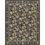 Highland Needleworks Wool Area Rug in Charcoal