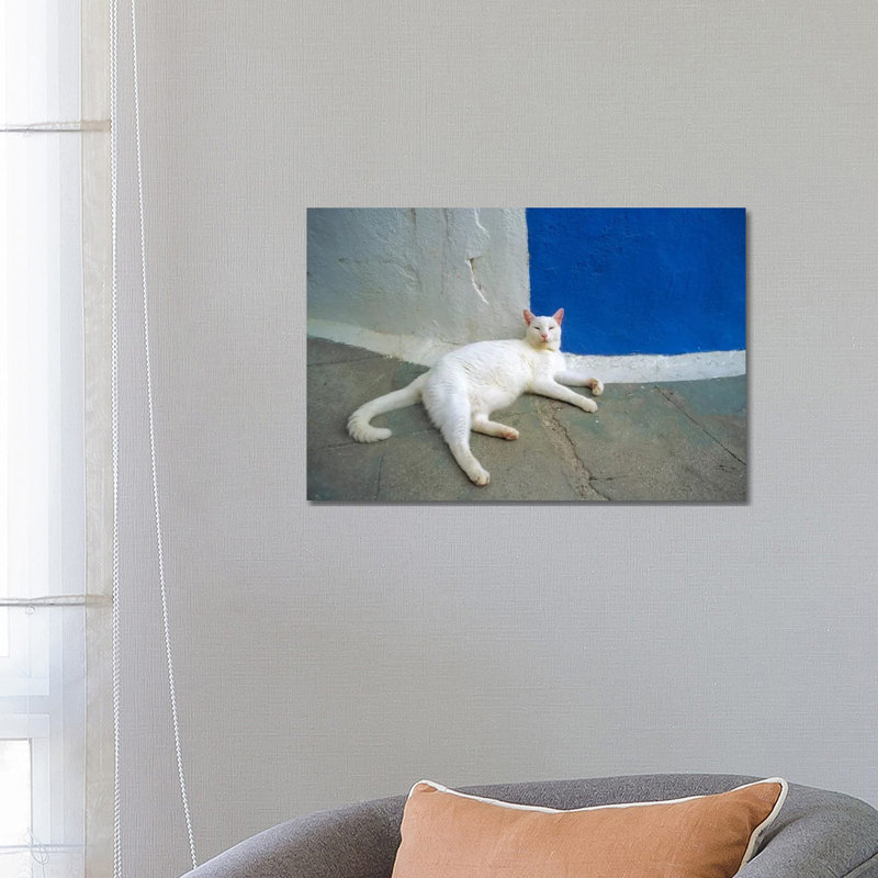 Say What? Santorini, Greece by Jim Nilsen - Wrapped Canvas Print, 45.72cm H x 66.04cm W x 1.91cm D
