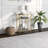Modern Rectangular Console Table With Tempered Glass Shelves And Steel Frame, Entryway Accent Table For Living Room Or Hallway