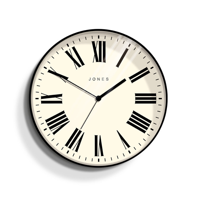 MAGAZINE (ROMAN) Acrylic Wall Clock, Black
