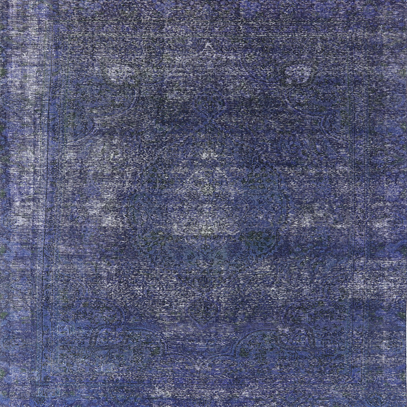 Tapis oriental bleu, Carré 3 pis