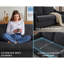 Repose-pieds de rangement moderne avec couvercle rembourré