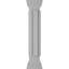 Poteau d'extrémité Newel avec panneau, chapiteau plat et garniture de base (trousse d'installation incluse)-83842541