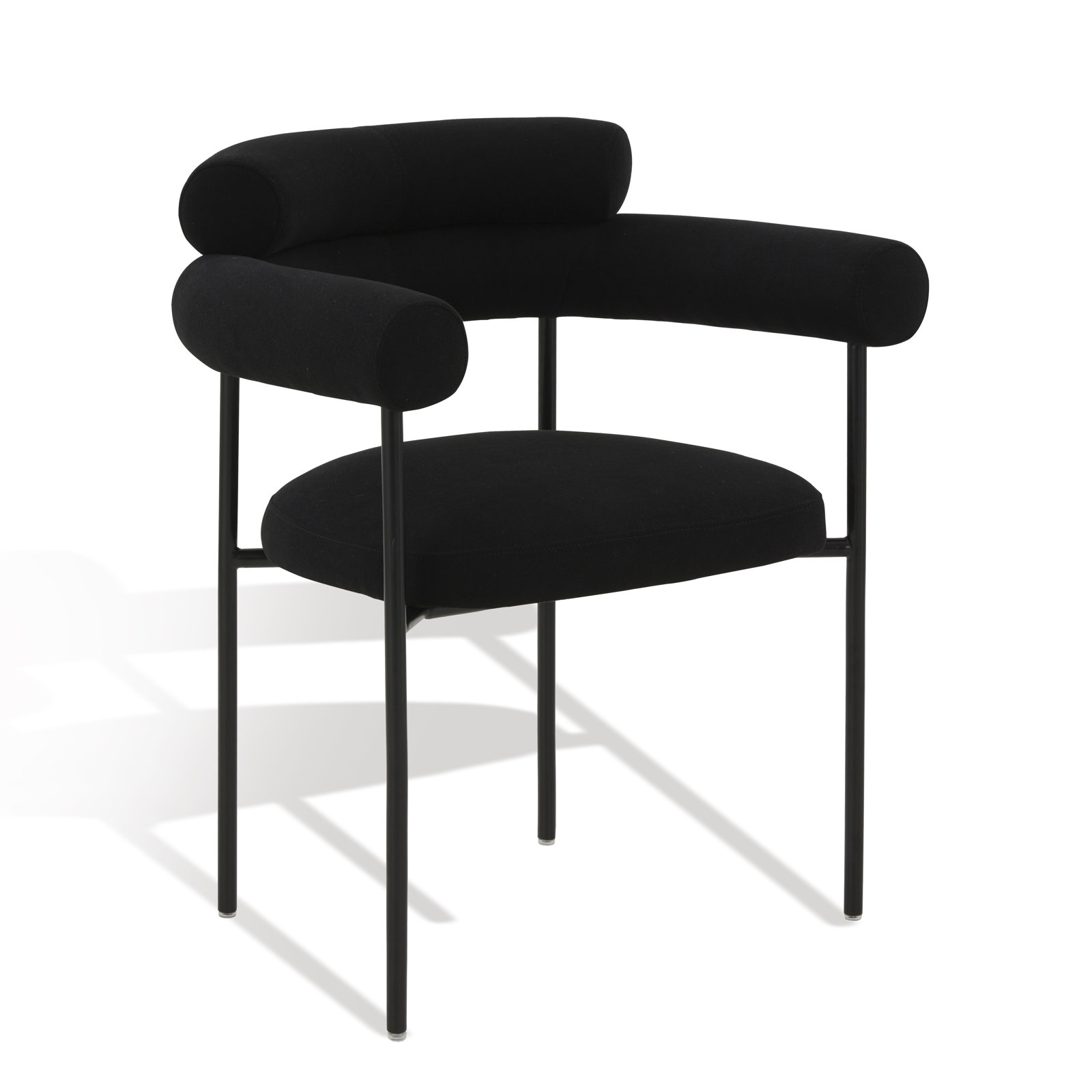 Bellport Dining Chair, Black Linen