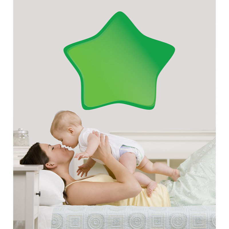 Adhésif décoratif étoile douce, H 21 po x l 24 po, Vert