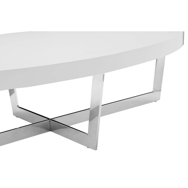 Table basse Jackson, Laque blanche ultrabrillante