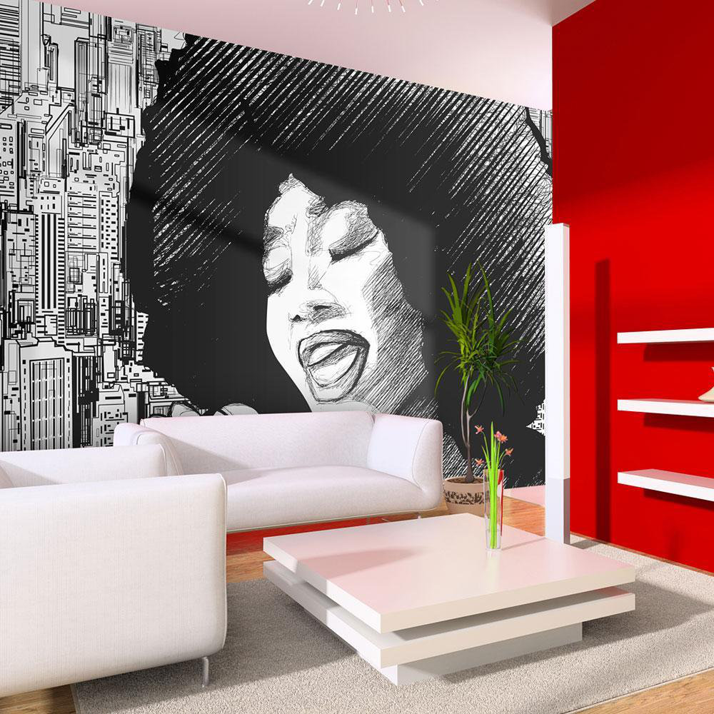 Darick Female Jazz Singer Wall Mural Red Barrel Studio® 