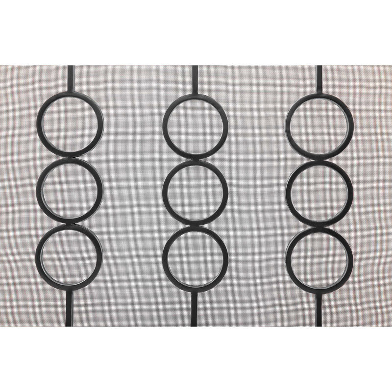 Ringlet Iron Fireplace Screen, Flat Black