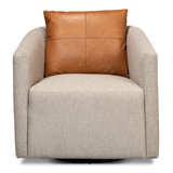 Bronson Linen Swivel Barrel Chair