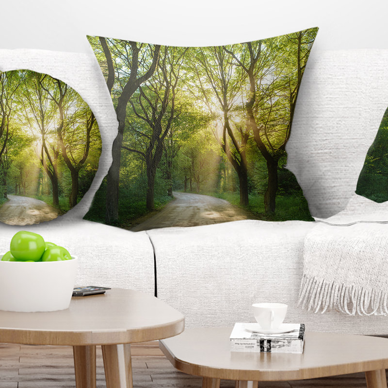 Coussin de soirée à imprimé paysage, 16 po x 1 po, Coussin décoratif