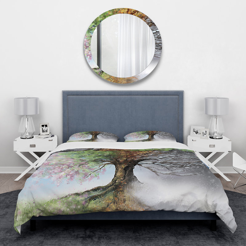 Ensemble de housse de couette traditionnelle, Housse de couette double / grand et 2 taies