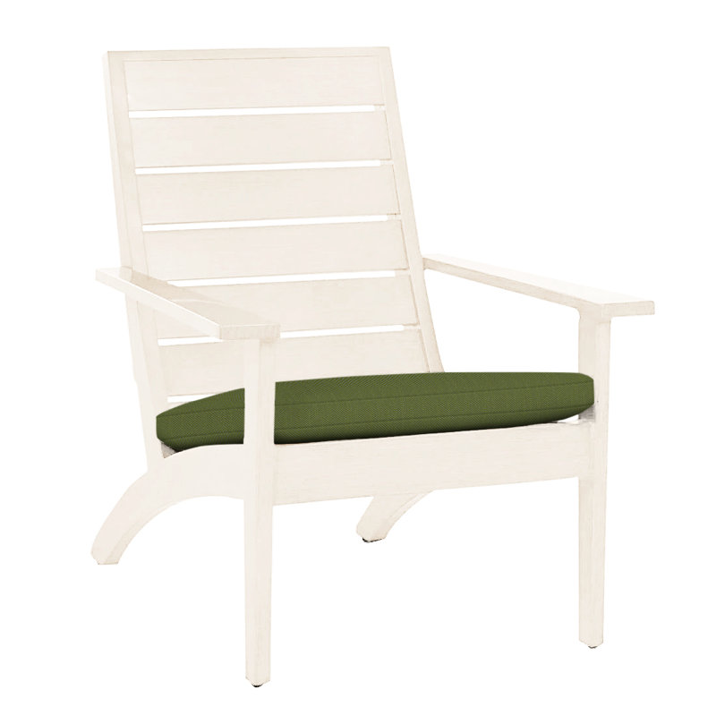 Kennebunkport Aluminum Adirondack Chair - Chalk, No Welt, Chalk, Linen Forest