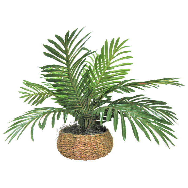Palmier artificiel 11 po dans un panier