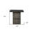 24" Antique Brown Solid Wood Square End Table