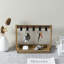 Organisateur de rangement pour bijoux de table en bois d'acacia