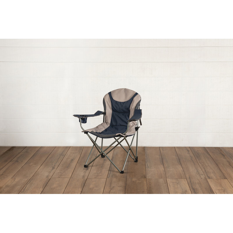 Fauteuil de camping inclinable avec sac de transport Manuel, Bleu marine / gris argent