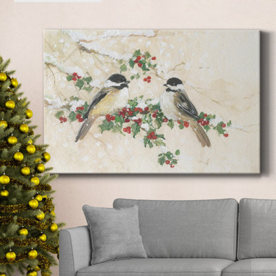 " Chickadees And Holly "