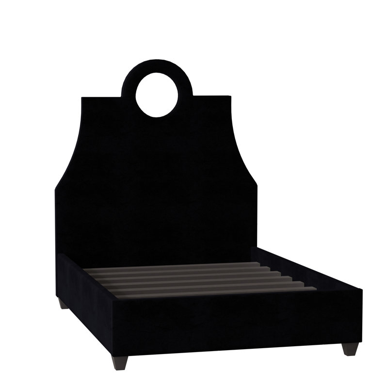 Tess Upholstered Bed, Full, Sachi Ricepaper, Espresso