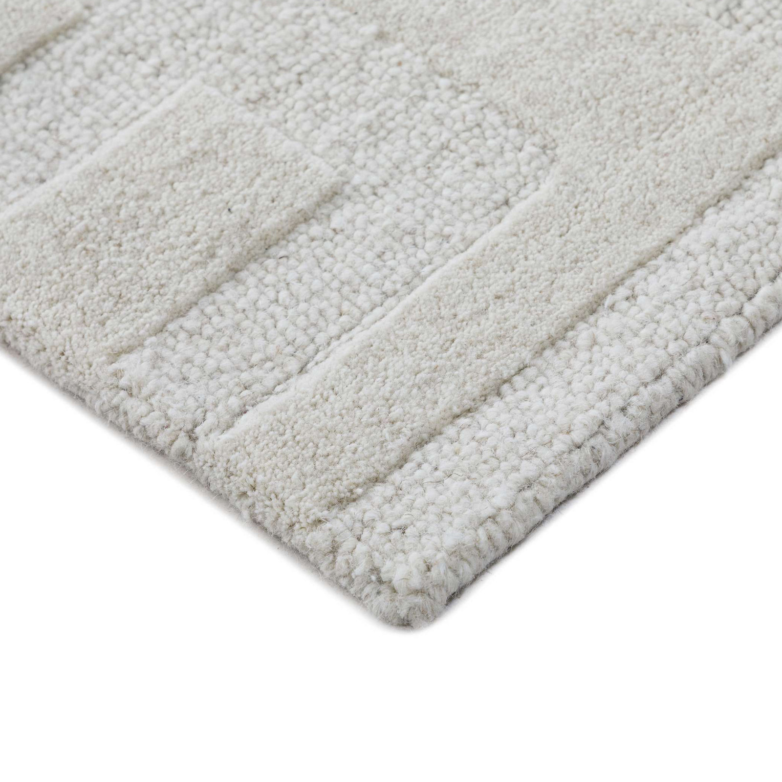 Helaine Hand Tufted Wool Ivory Rug, Rectangle 7'9" x 9'9"