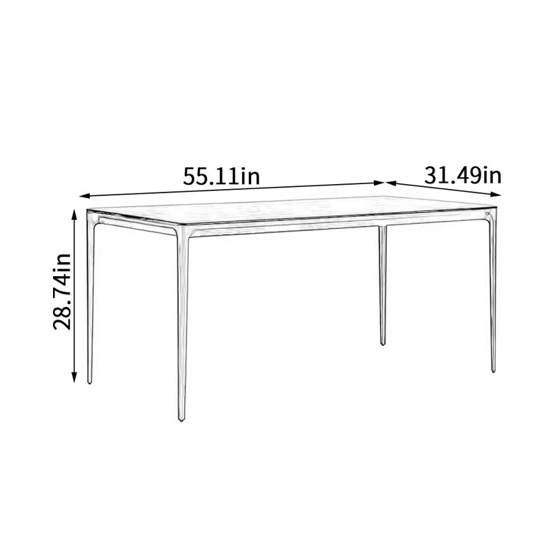 Crissom, H 28,74 po x L 55,11 po x l 31,49 po
