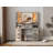 Large Lighted Makeup Vanity Set with Adjustable RGB Lights & Charging Station, Dressing Table with Mirror & Large Storage-1894107964