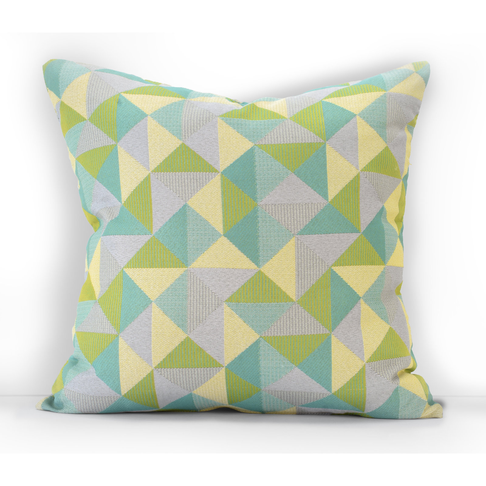 Pacifica Geometric Indoor/Outdoor Throw Pillow, Ruskin Lagoon, 24" x 24"