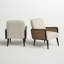 Fauteuil Sonnet avec base en bois-2078990514