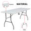 6ft Folding Table, Heavy Duty Trestle Table For Camping Buffet Wedding Market Garden Party Car Boot Stall Picnic Indoor Outdoor