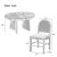 Ensemble de table de salle à manger 5 pièces pour 5 personnes, ensemble de table de salle à manger extensible rétro avec 4 chaises rembourrées, ensemble de table de cuisine et chaises pour salle à manger et cuisine (bois naturel délavé)