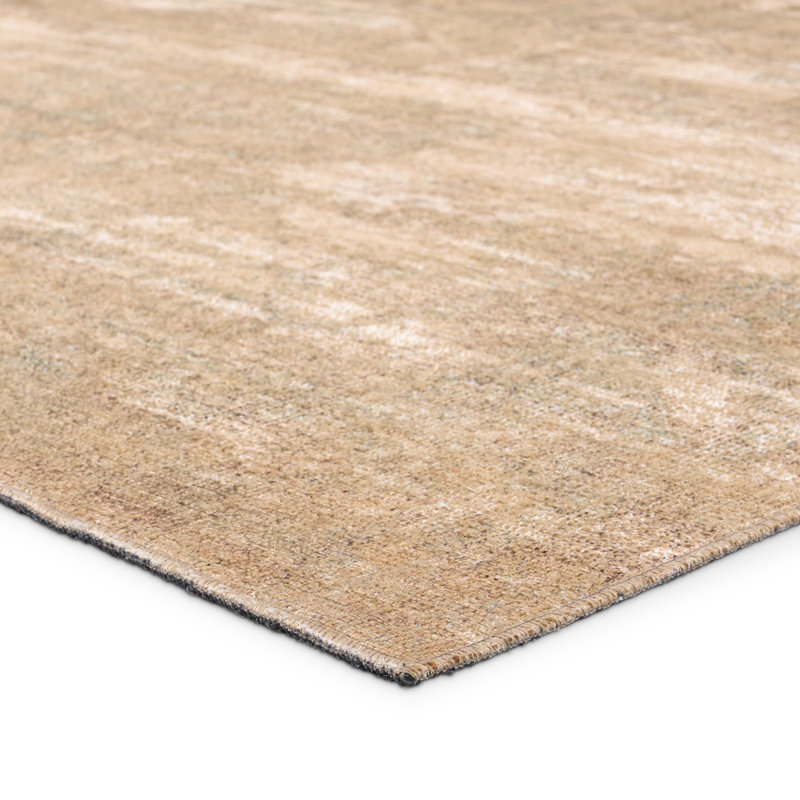 Tapis brun clair / sauge Vibe par Bungalow Rose Leshni
