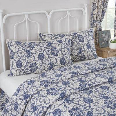 Dorset Navy Floral King Sham