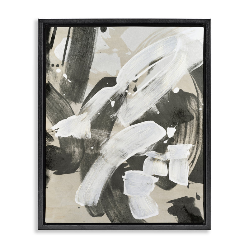 Art mural moderne sur toile flottante encadrée moderne par Joris Hoefnagel, Cadre flottant noir de jais, H 21 po x l 17 po