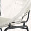 Ensemble de 2 chaises d'extérieur en osier - rotin PE blanc, structure en fer, conception à tissage ouvert-448041838