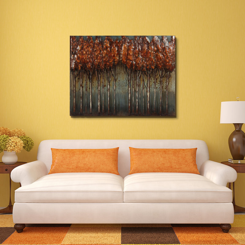 Sunset Ground Mixed Media Iron Hand Painted Wall Art, 30" x 40"