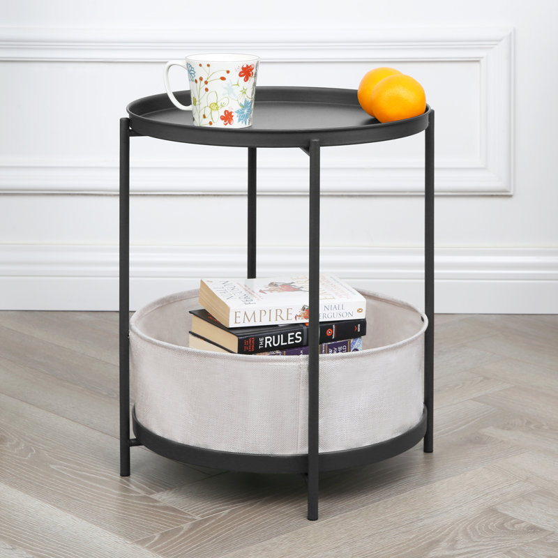 Lakika Four Leg Coffee Table with Storage, Black
