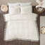 Mini ensemble de couvre-lit touffeté en coton et médaillon à franges-122524796-122524794