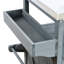 Table de barbecue d'extérieur de luxe avec poignées amovibles et chariot de cuisine classique avec rangement interne: bois d'acier inoxydable. Conception modulaire. 4 verrouillables. Gris-bleu Ouvre-bouteille de serviette