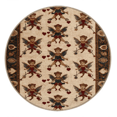 Machine Washable French Brown Area Rug