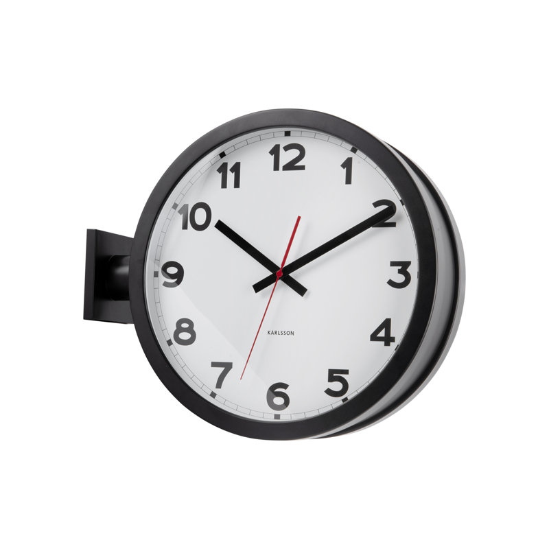 Analog Aluminium Quartz Tabletop Clock, White