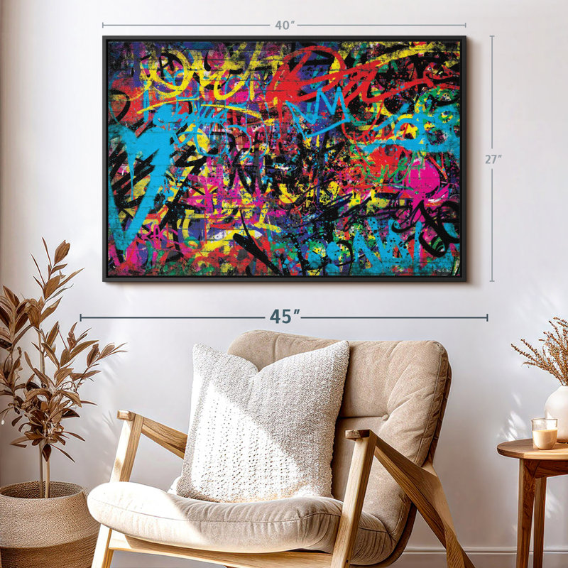 Abstract " Abstract Graffiti ", 40" H x 27" W