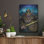 «Viking Sword and Shield Moonlight» par Flyland Designs, art mural en métal