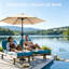 225 cm W X 225 cm D Beach Parasol with Crank Lift