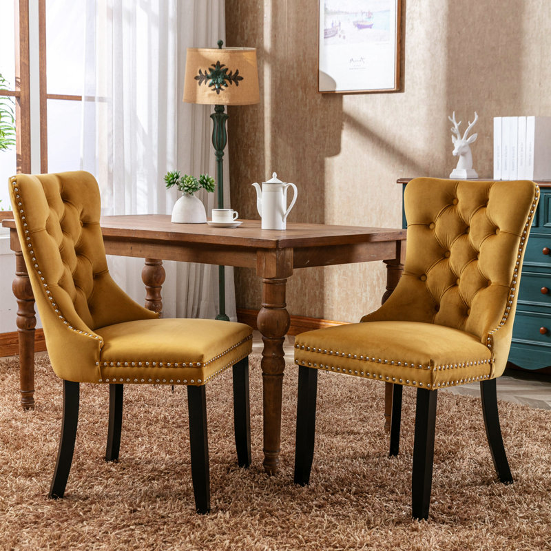 Gigee Dining Chair, Gold, Black