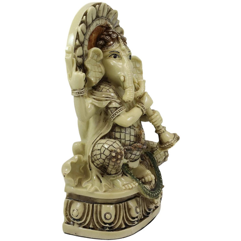 Figurine Nritya Vinayaka Ganesha jouant au Shehnai