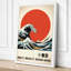 Tokyo Wave Rising Japandi - Wrapped Canvas-2075026145-2075026151