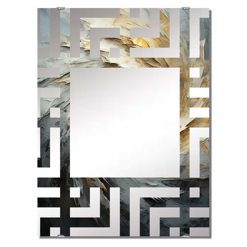 Carbone - Miroirs muraux décoratifs à collage abstrait MIR137987, 40 po x 30 po