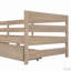 L-shaped Platform Bed with Three Storage Drawers-110752130