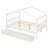 Twin Size Murphy Bed With Shelves, Metal Wall Bed With Foldable And Space-Saving Design, White-716429060