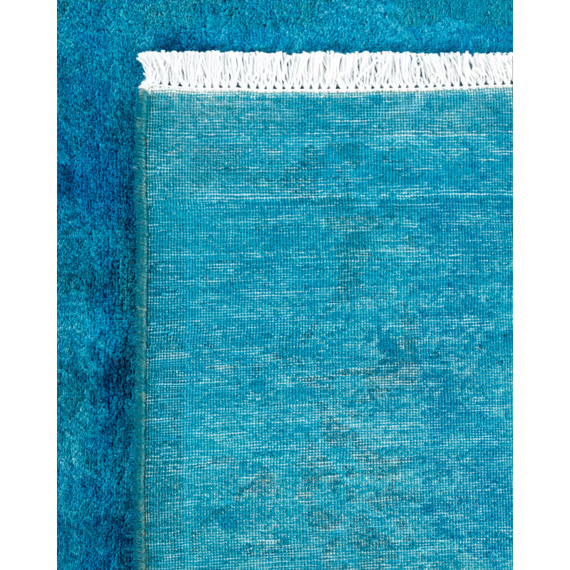 Haydon One-of-a-Kind 8' 0" X 8' 4" 2000s Square Wool Area Rug in Blue